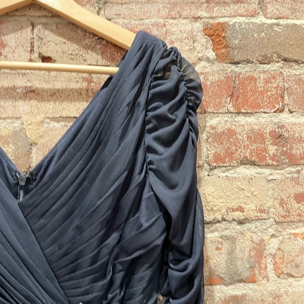 Adrianna Papell Ruched Chiffon Formal Maxi Dress‎ Size 4 - Picture 7 of 14